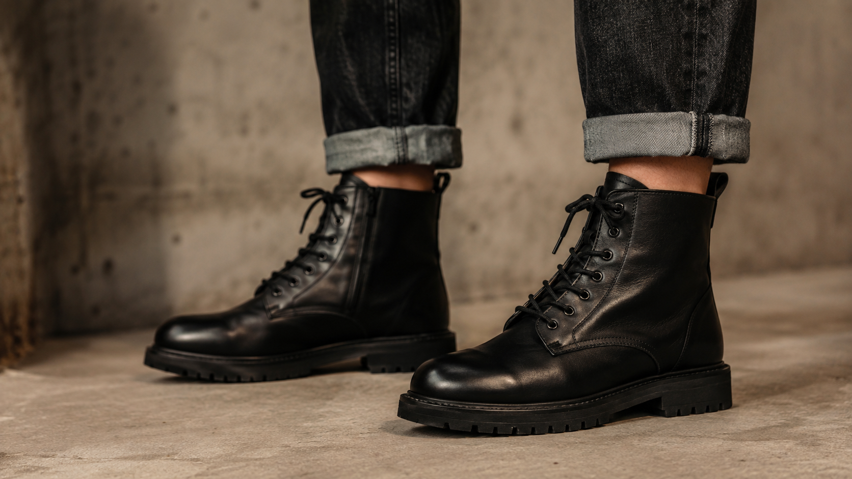 Ankle Combat Boots Edgy Fall Footwear